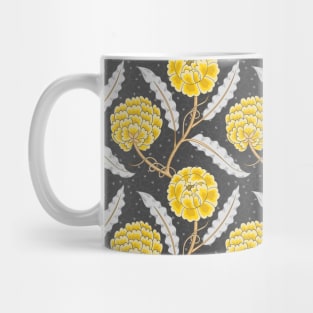 Peonies Arts and Crafts Movement Inspired Mug